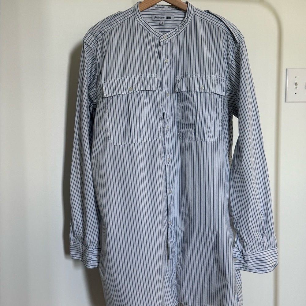 JW Anderson x Uniqlo Men's Blue Striped Shirt